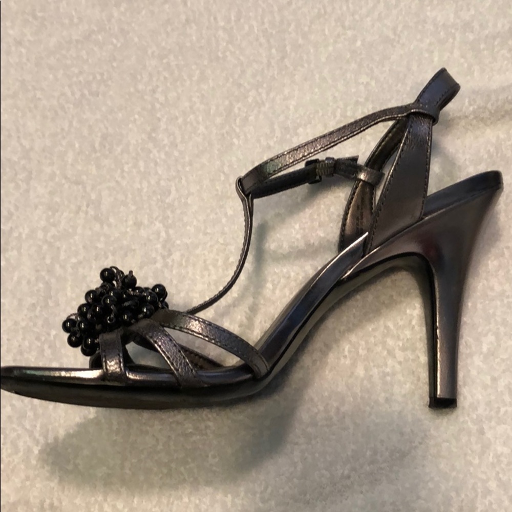 Calvin Klein ‘raja’ metallic sandals 10 NARROW